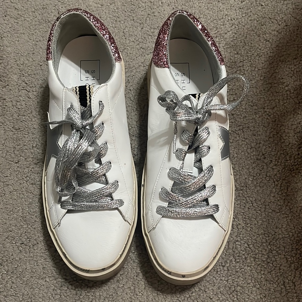White ShuShop Sparkly Sneakers